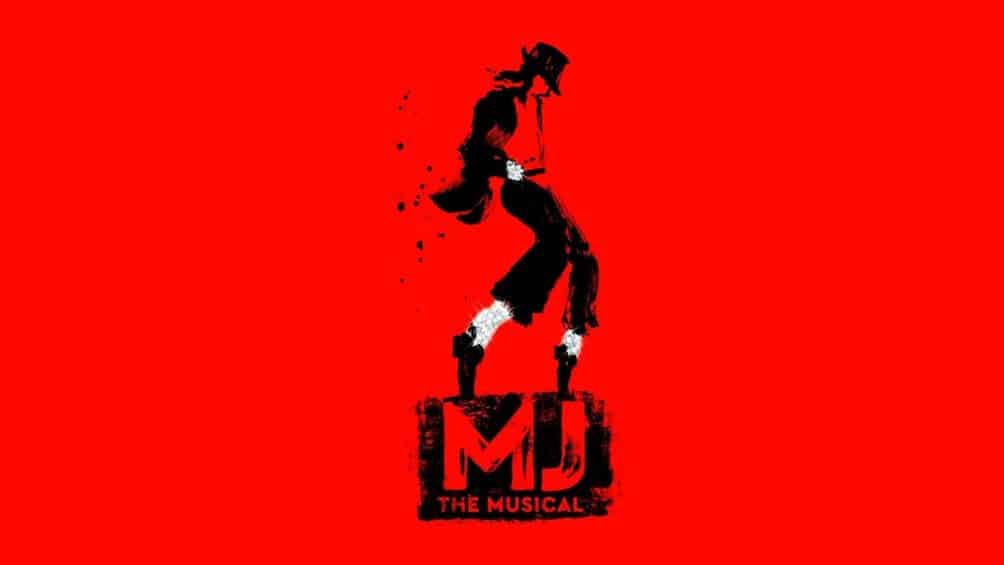 Red banner image for MJ the musical